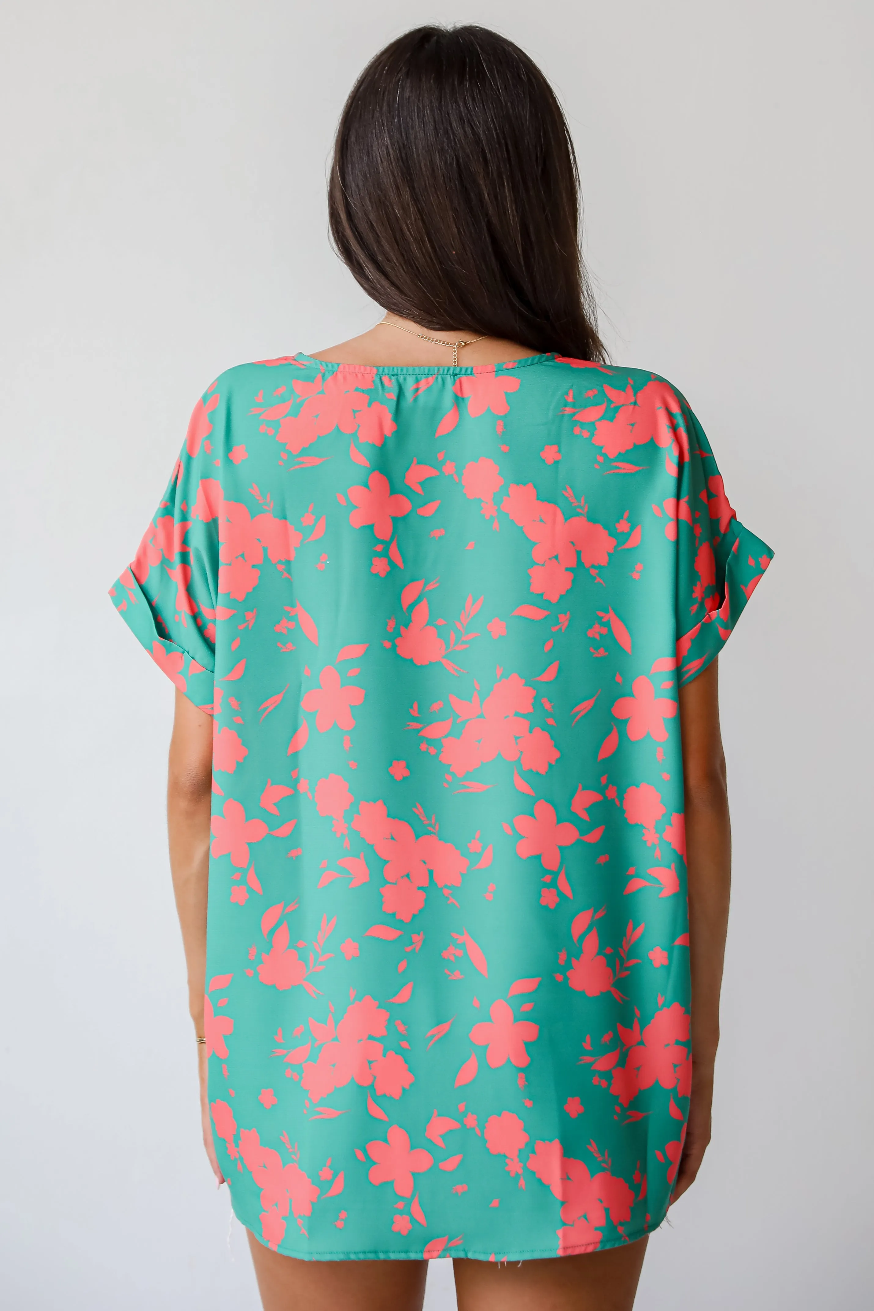 FINAL SALE - Treasured Aesthetic Green Floral Blouse