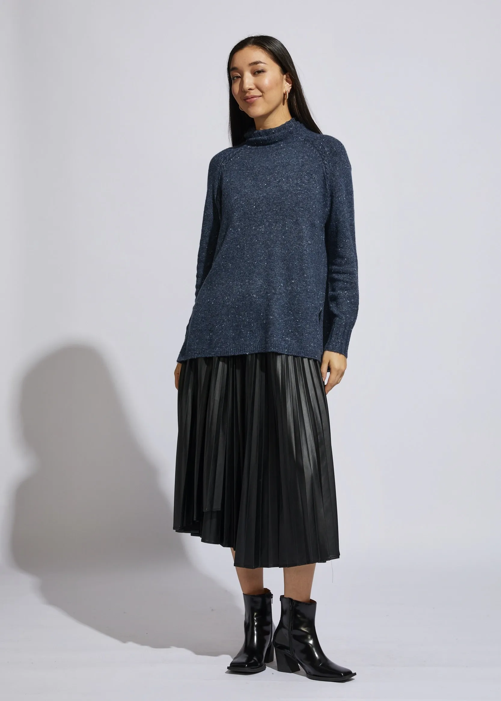 Fleck Rollneck Jumper Navy