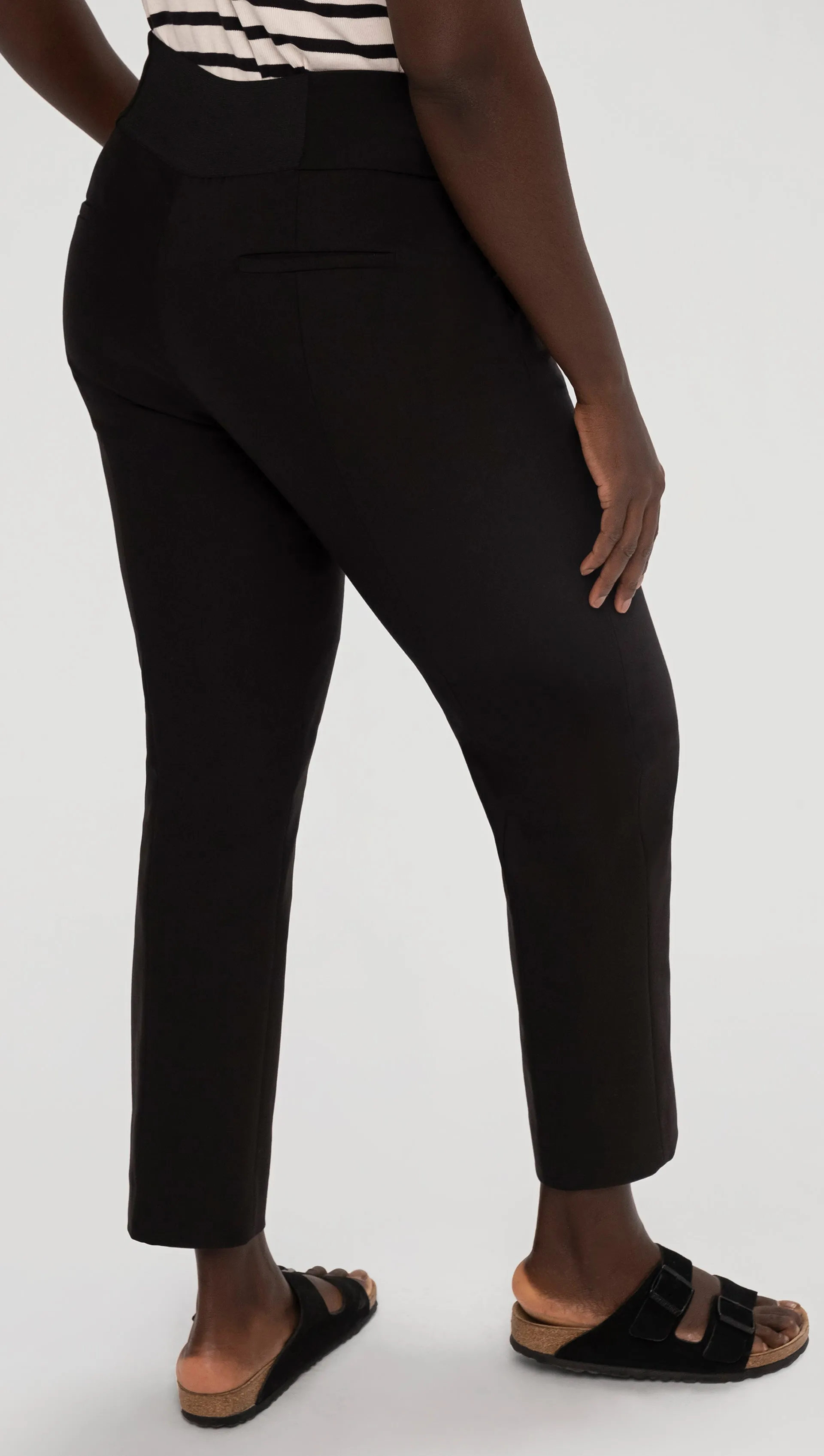 Flex Waist Trouser in Performance Cotton | Black