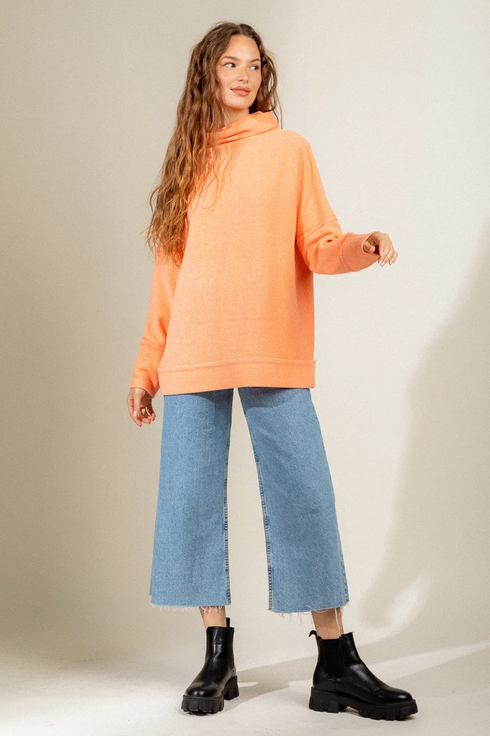 Frances High Neck Long Sleeve Top