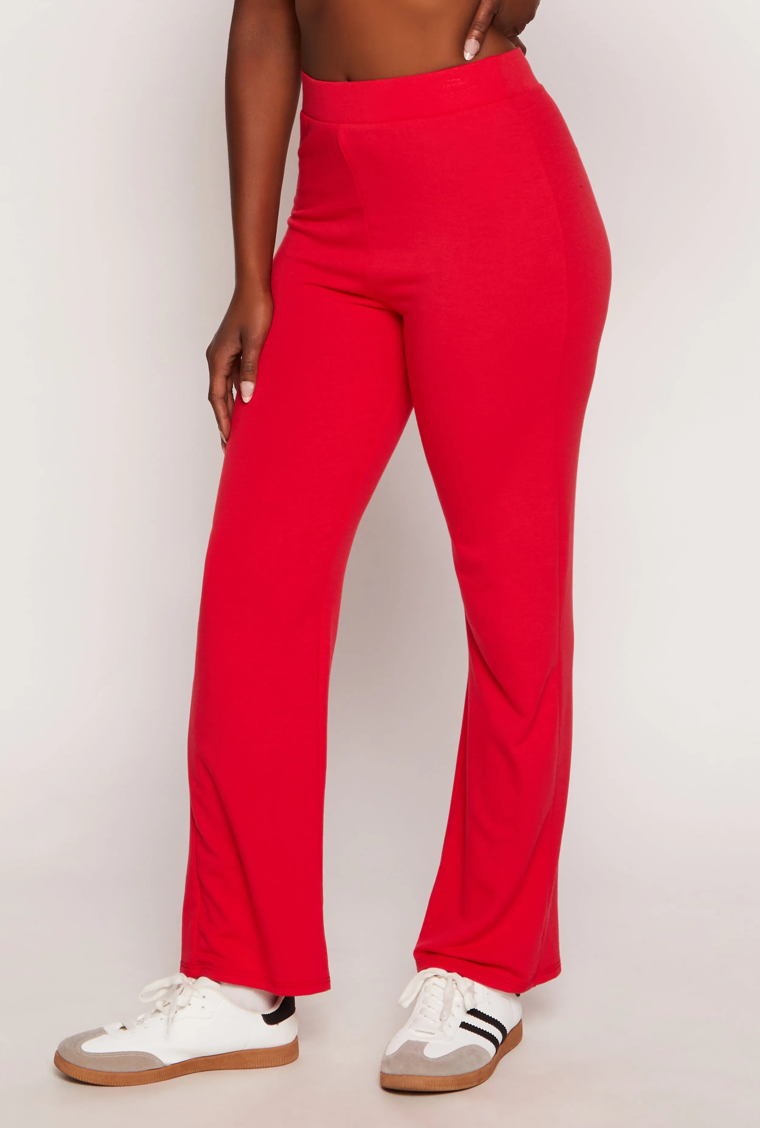 French Terry High Waist Flare Pants