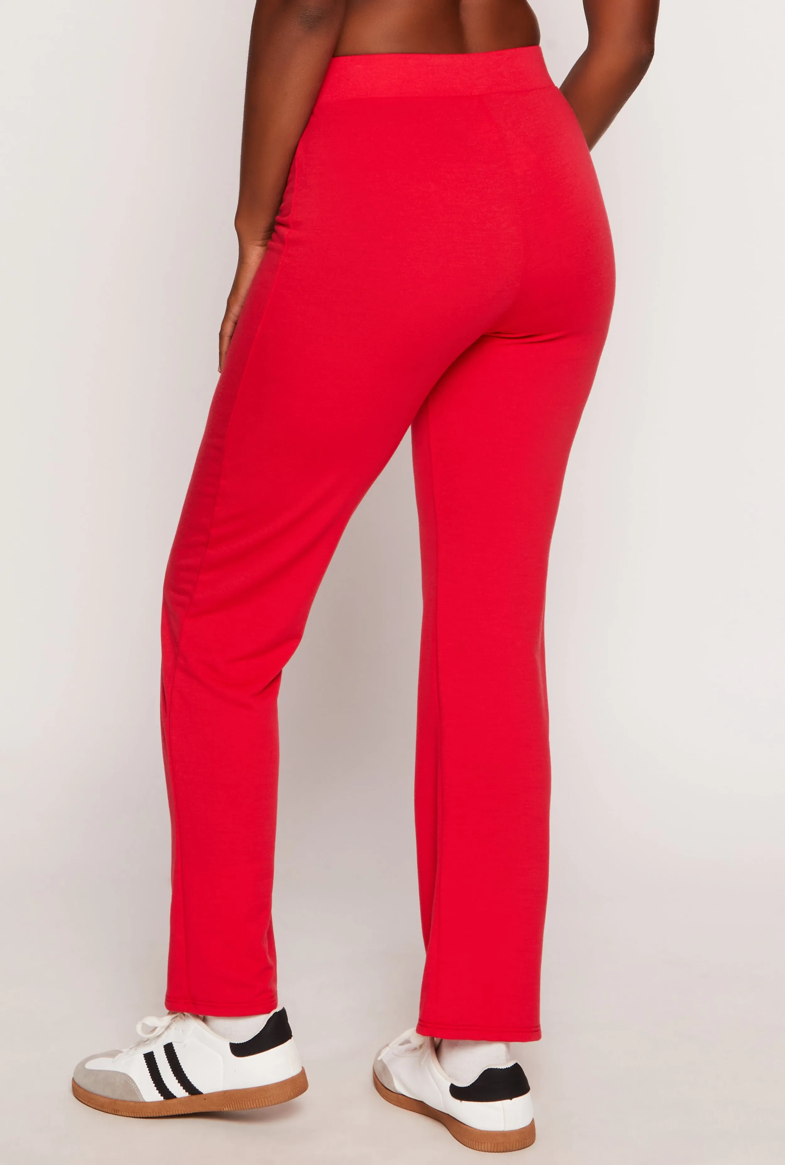 French Terry High Waist Flare Pants