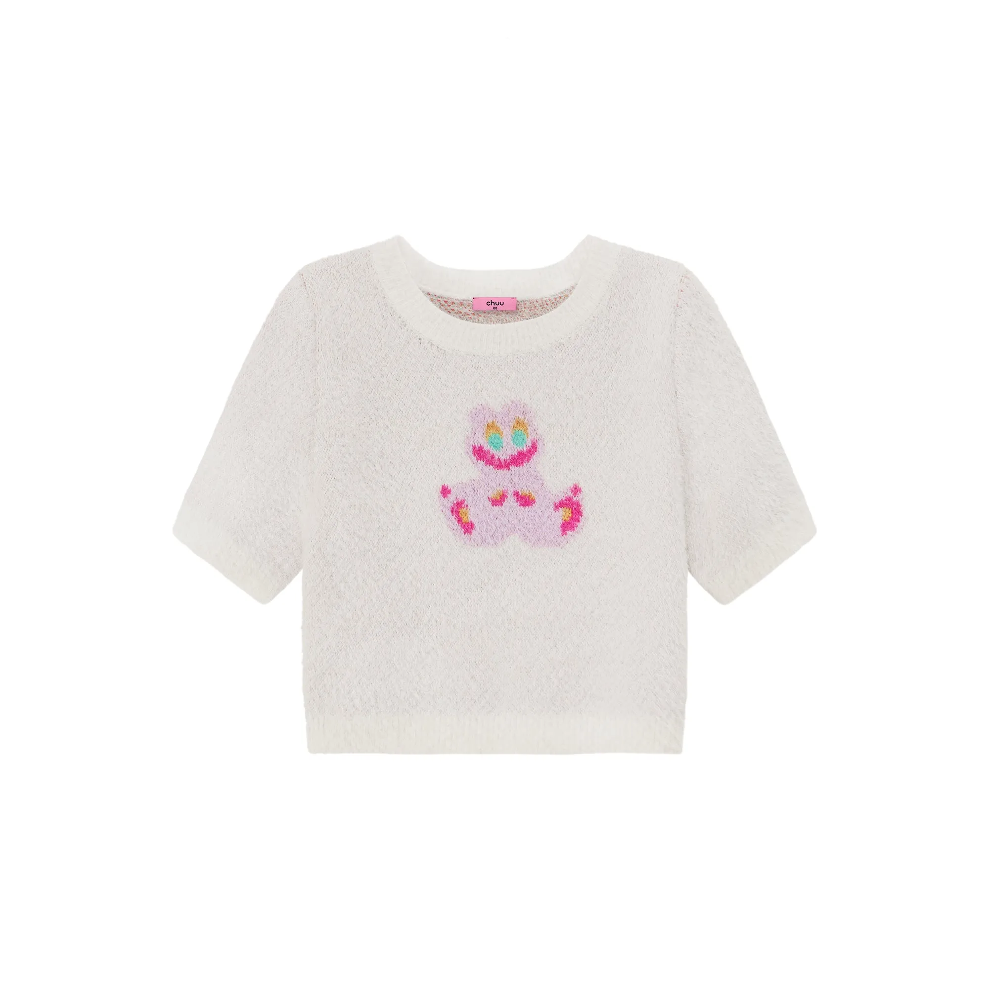 Funny Rabbit Crop Soft Knit Sweater