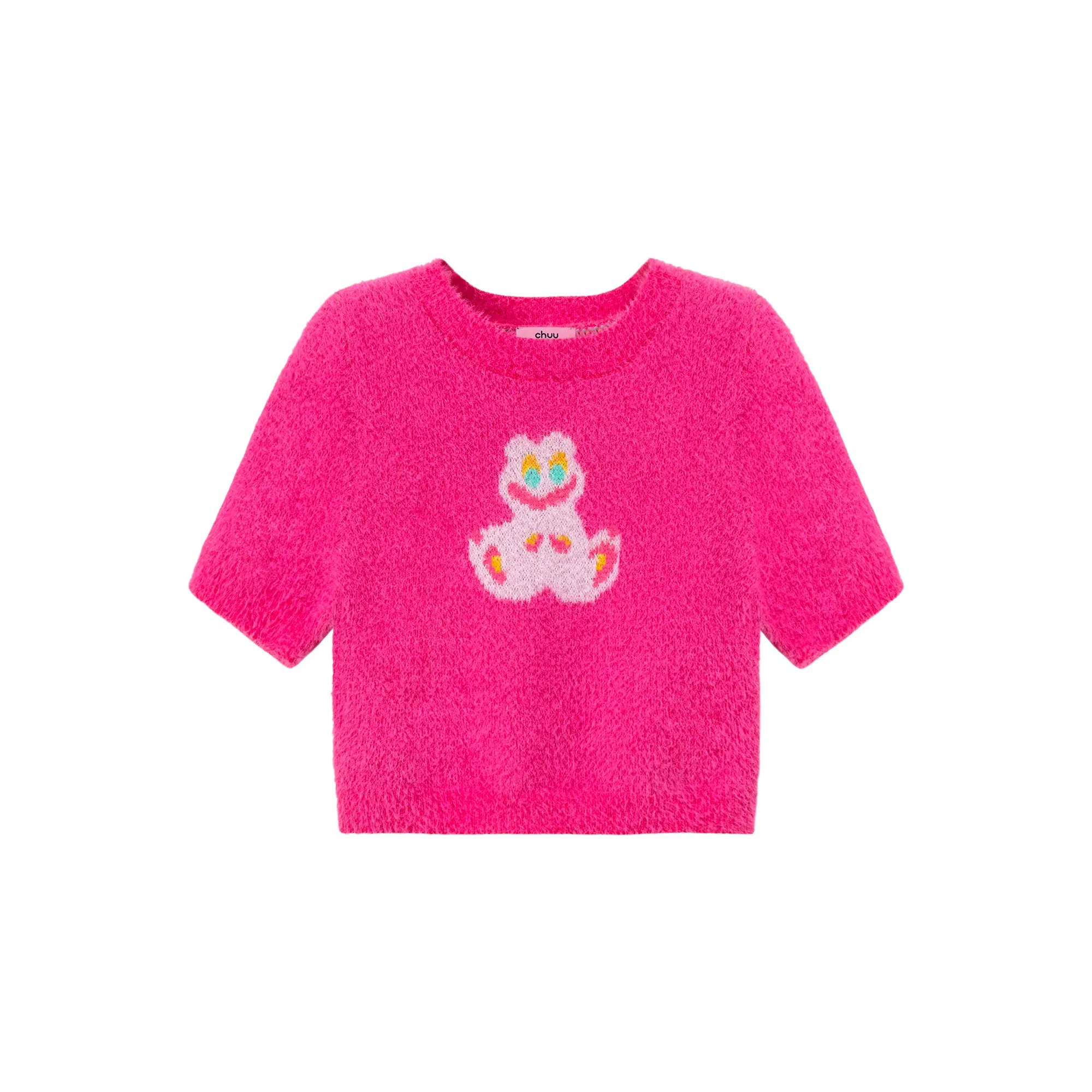 Funny Rabbit Crop Soft Knit Sweater