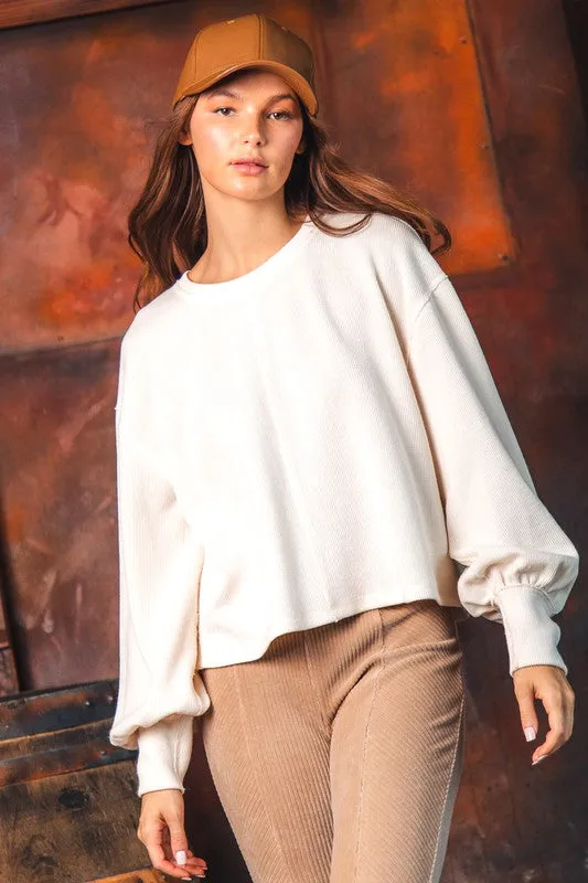 Georgia Long Balloon Sleeve Top