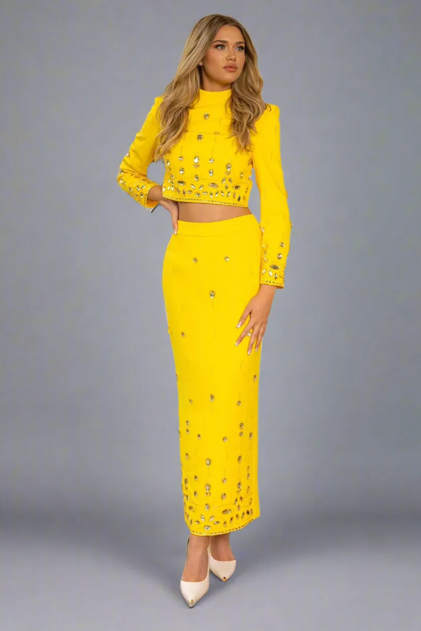 GHRIAN YELLOW MAXI TWO PIECES SET