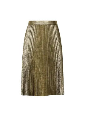 GOLDEN PLEATED SKIRT