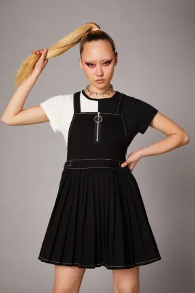 Goth Pleated Twill Pinny