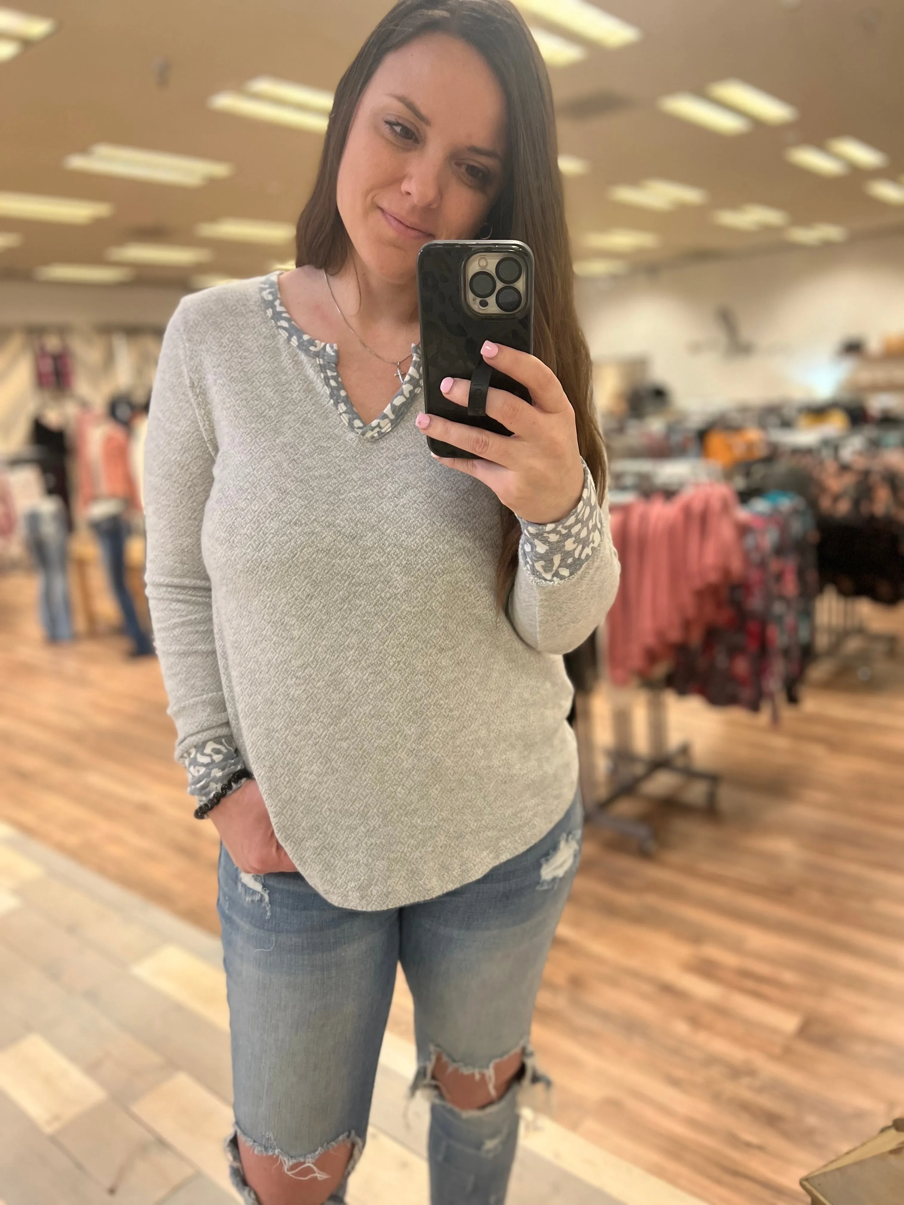 Grace Knit Top (Grey)