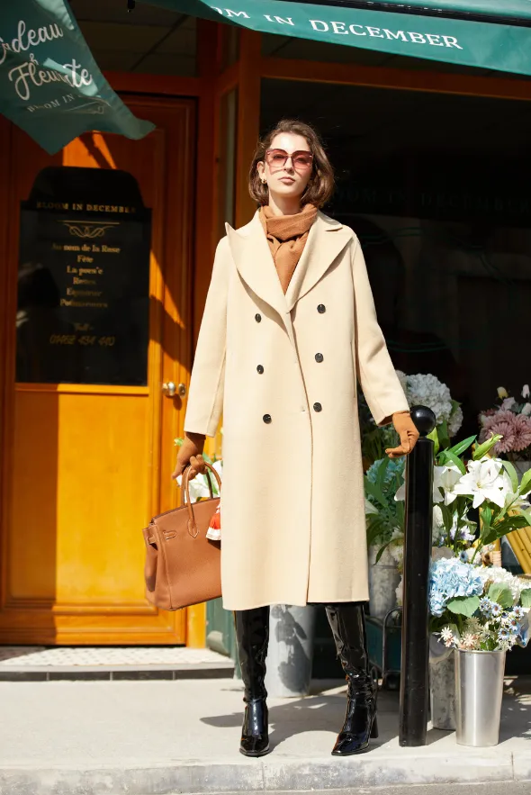 Grand Double-Breasted Wool Coat