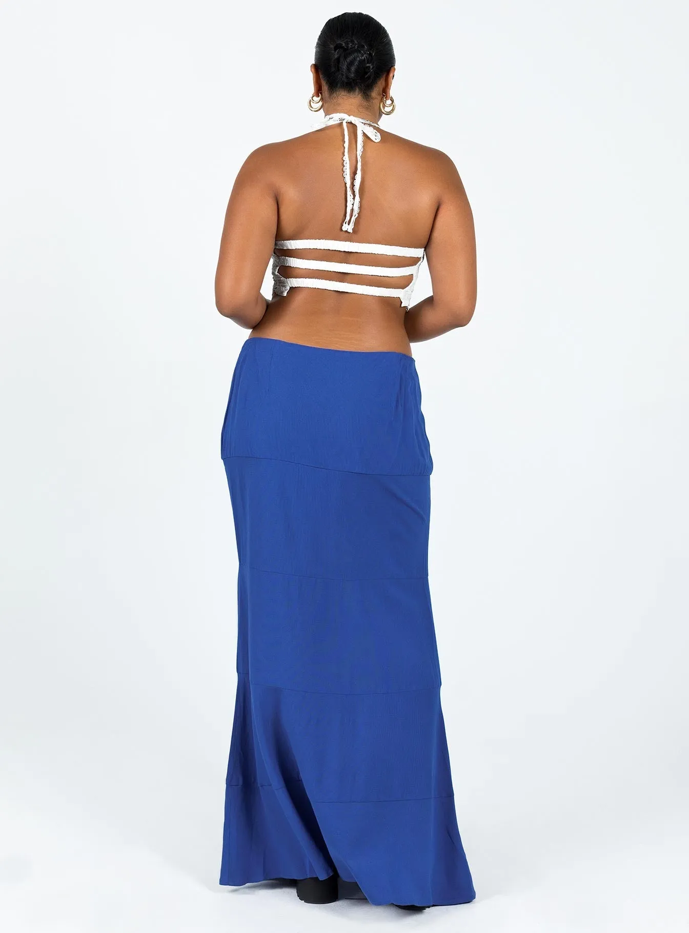 Gylda Mid Rise Maxi Skirt Blue