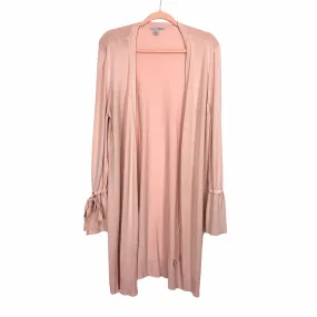 Halogen Light Pink Tie Bell Sleeve Cardigan- Size L