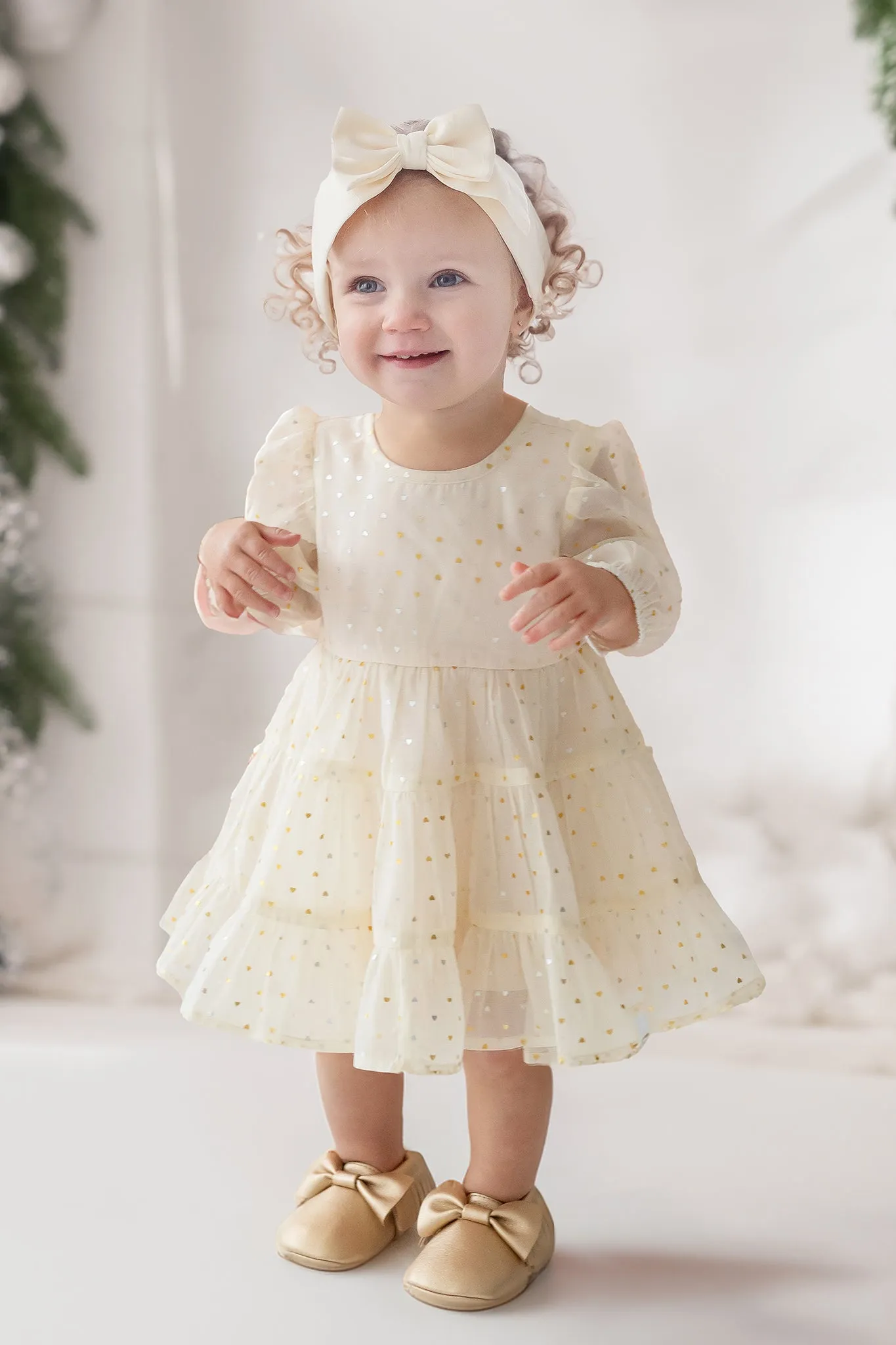 Heart of Gold Dress, Long Sleeves Baby