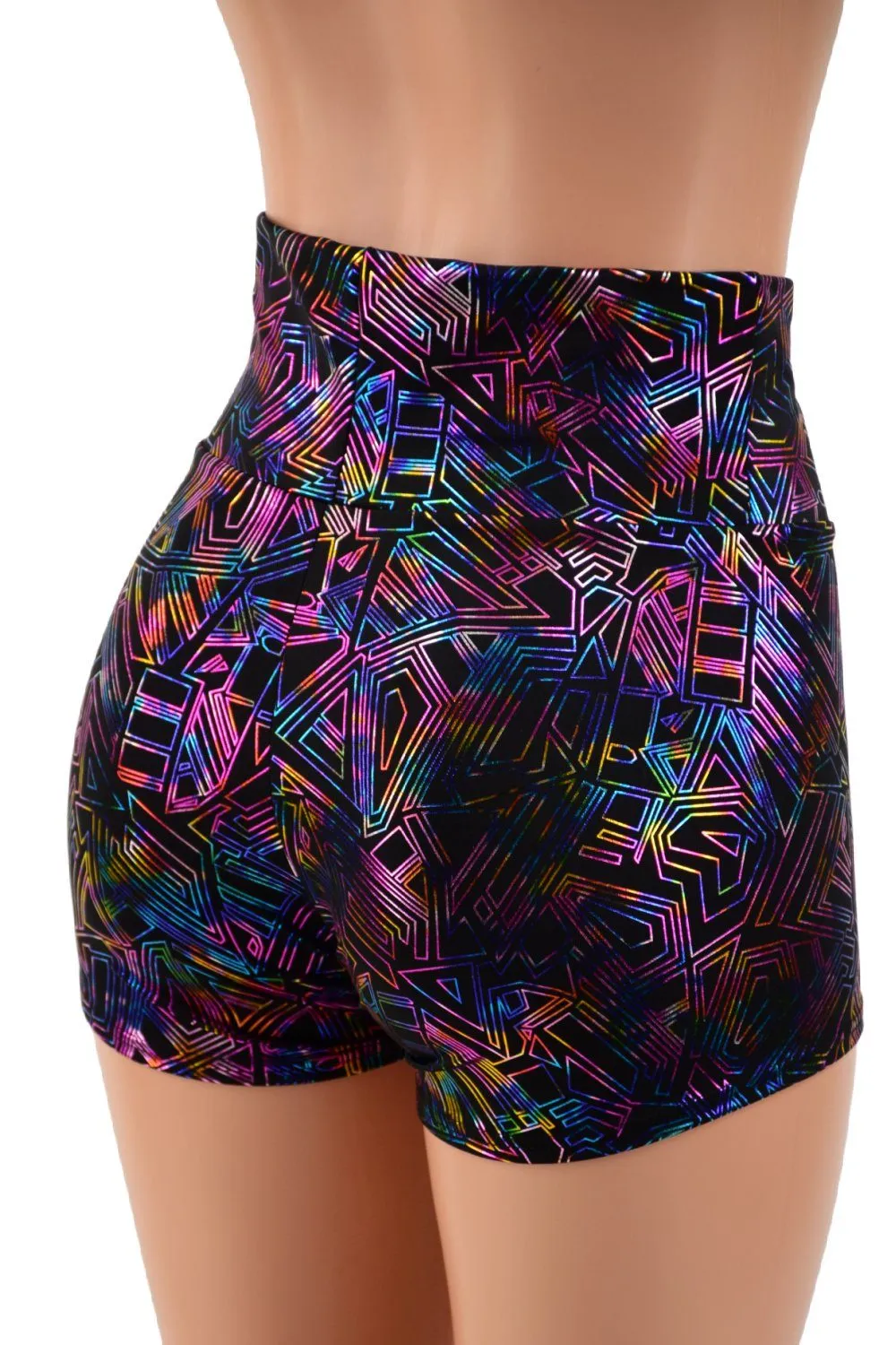 High Waist Shorts in CyberSpace