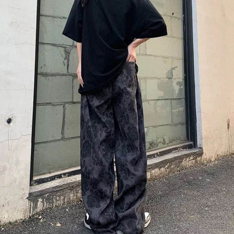 High Waist Straight Wide Leg Pants