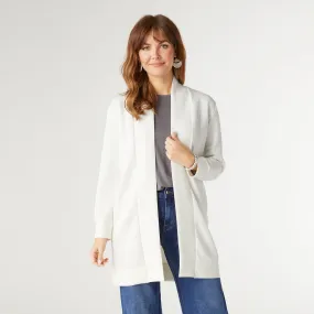 Hilarie Super Soft Cardigan with Pockets - Winter White