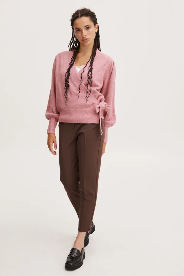 Holene Wrap Cardigan (Pink)