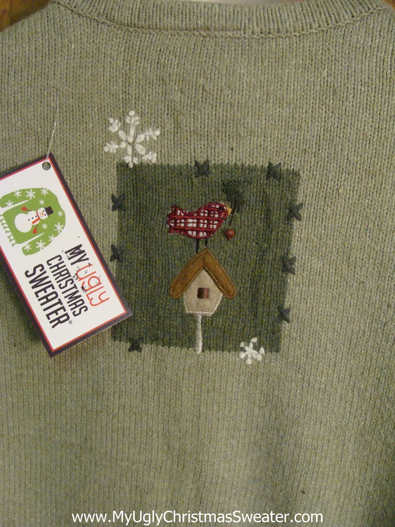 Holiday Snowman Green Cheesy Christmas Sweater