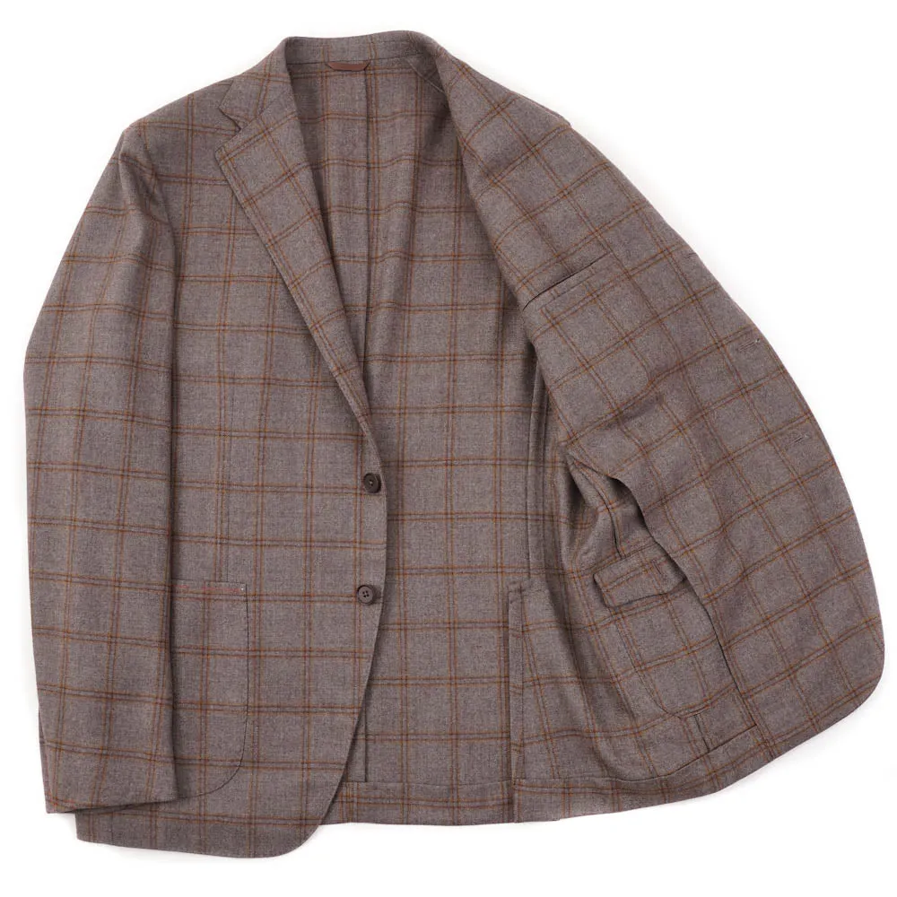 Isaia 'Tenero' Slim-Fit Brown Check Sport Coat