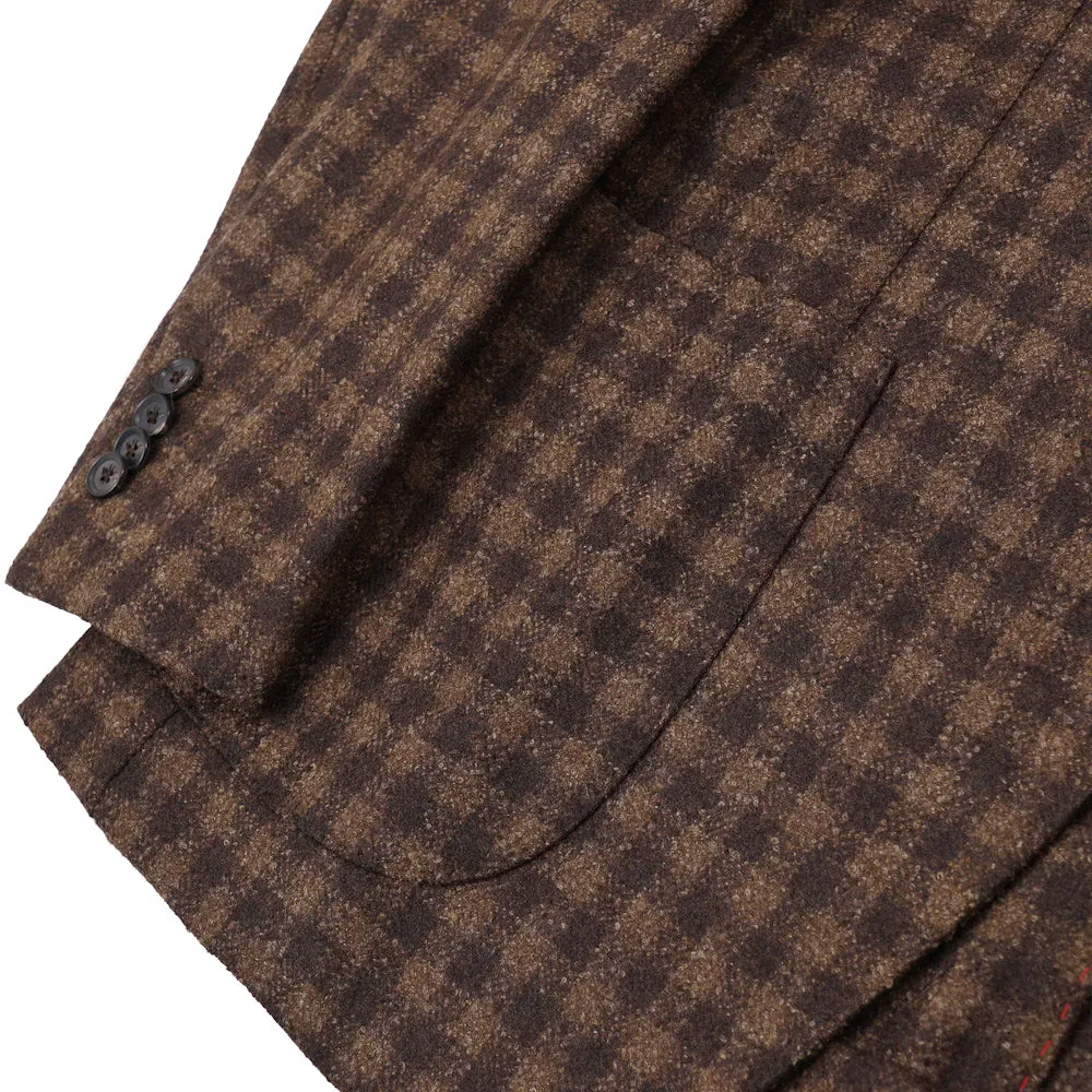 Isaia Tonal Check Boucle Wool Sport Coat