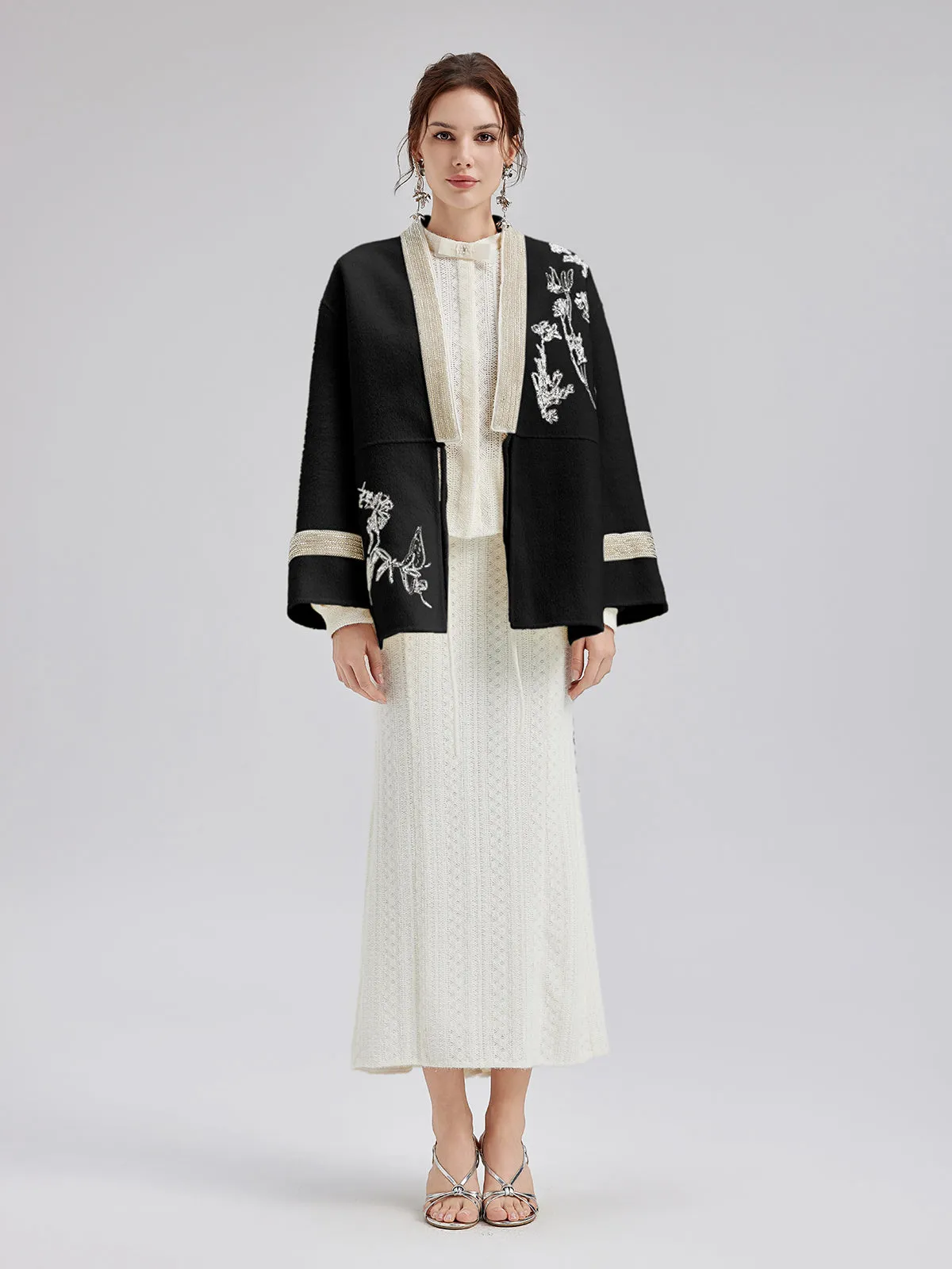 Italian Wool Embroidered Coat