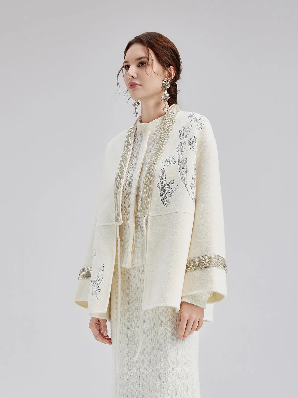 Italian Wool Embroidered Coat