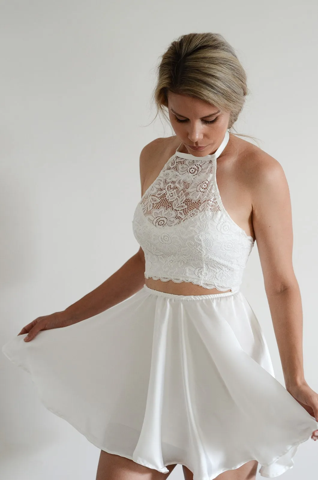 Ivy Lace Halter Crop