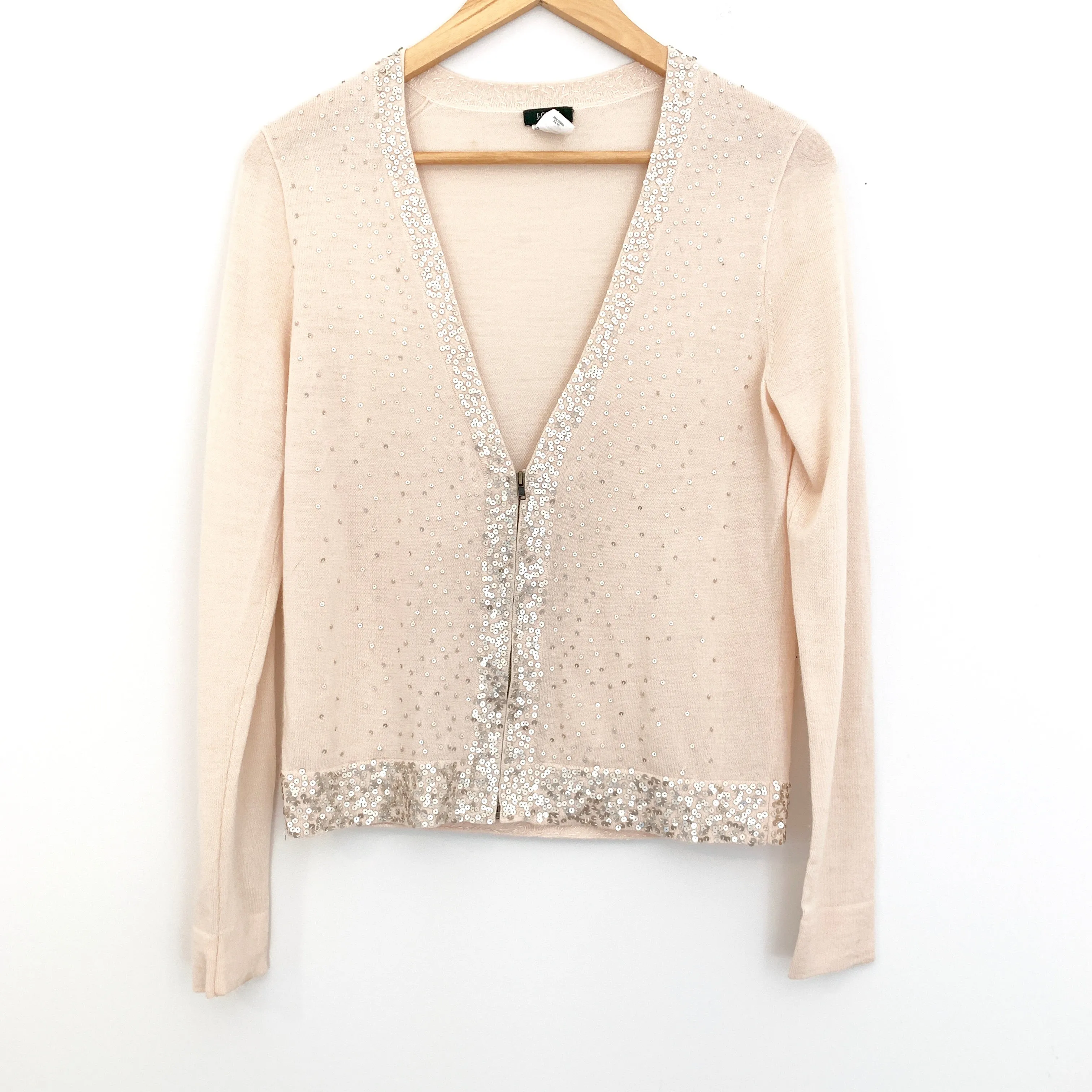 J Crew Merino Wool Sequin Cardigan- Size S