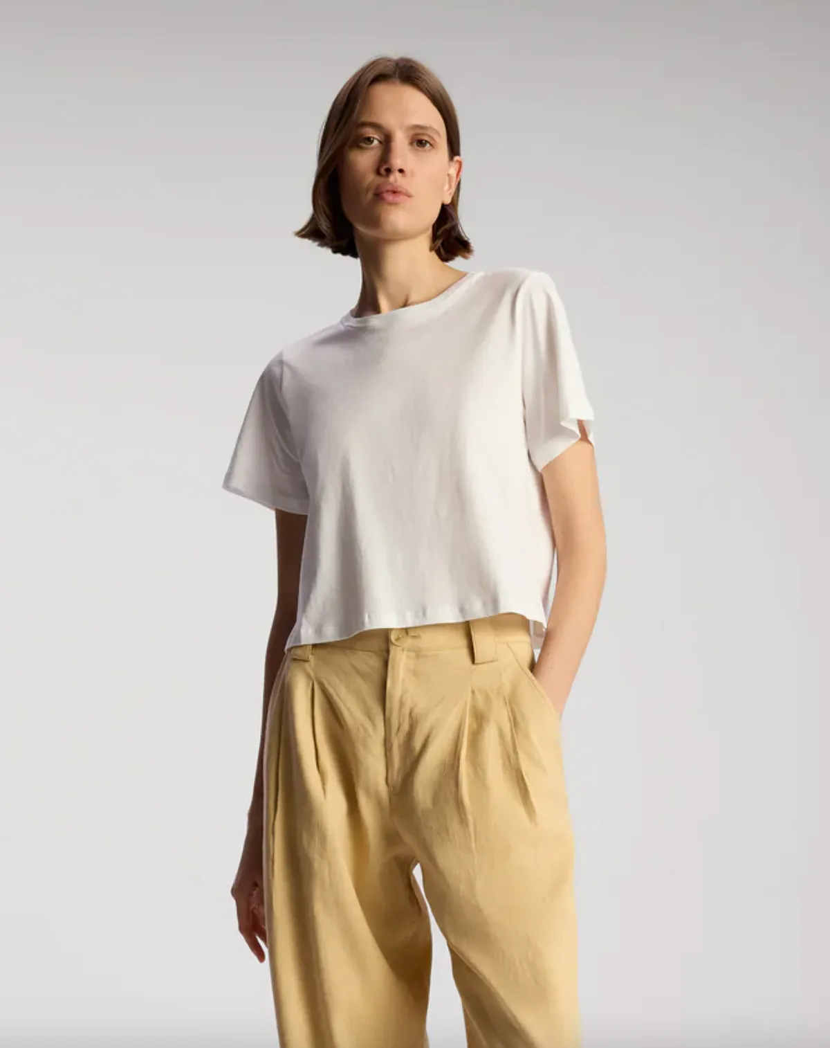 Julia Cotton Jersey Tee - White