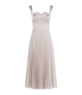 Karen Millen Pleated Satin Dress