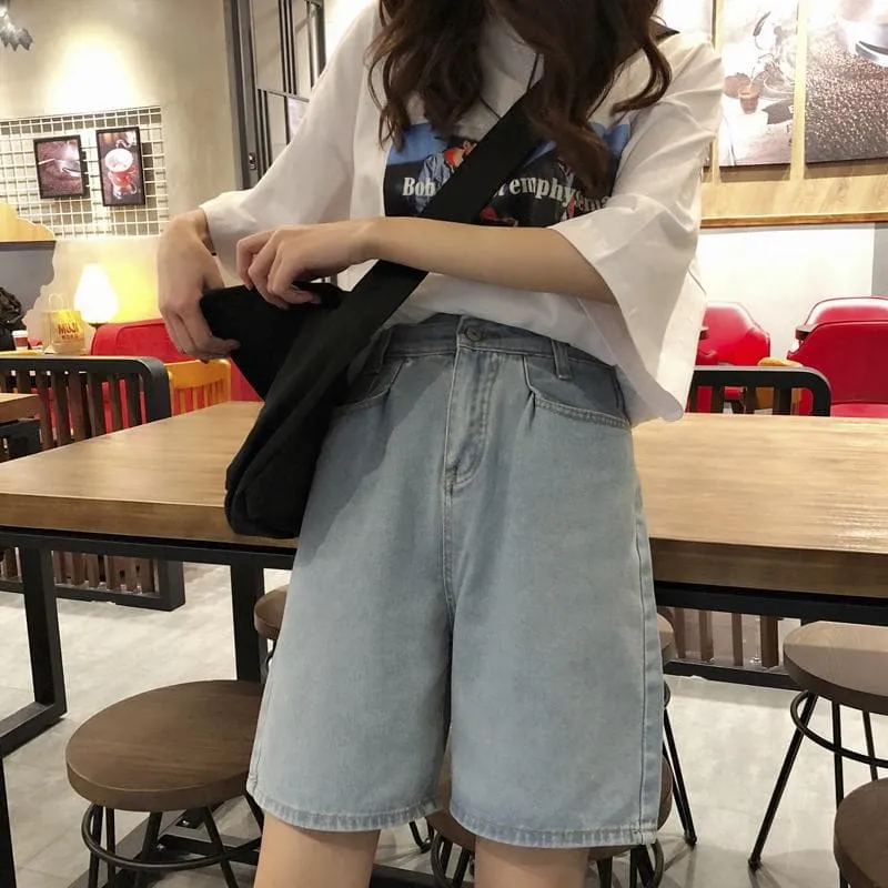 Knee Length Denim Shorts