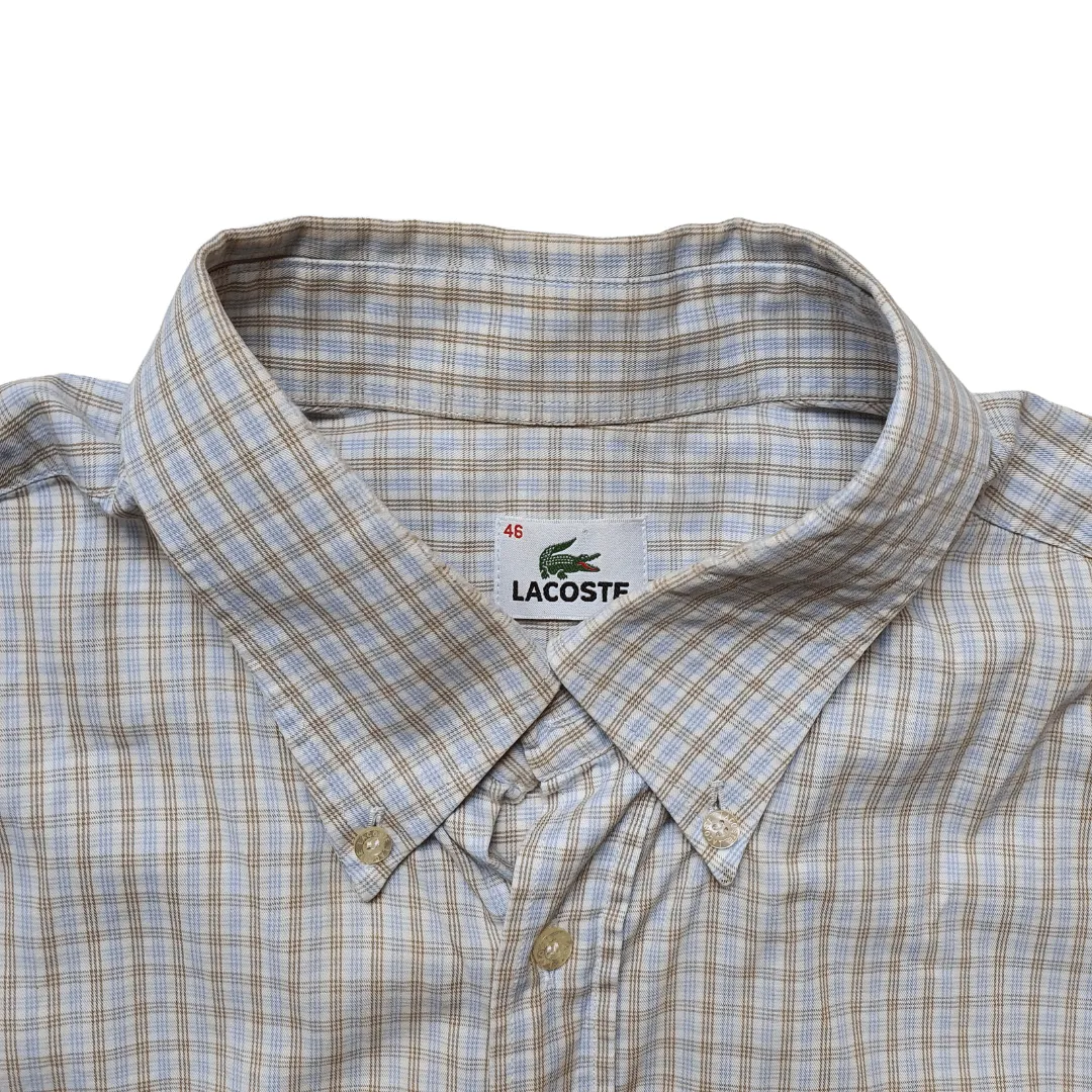 Lacoste Plaid 100% Cotton Shirt XLarge