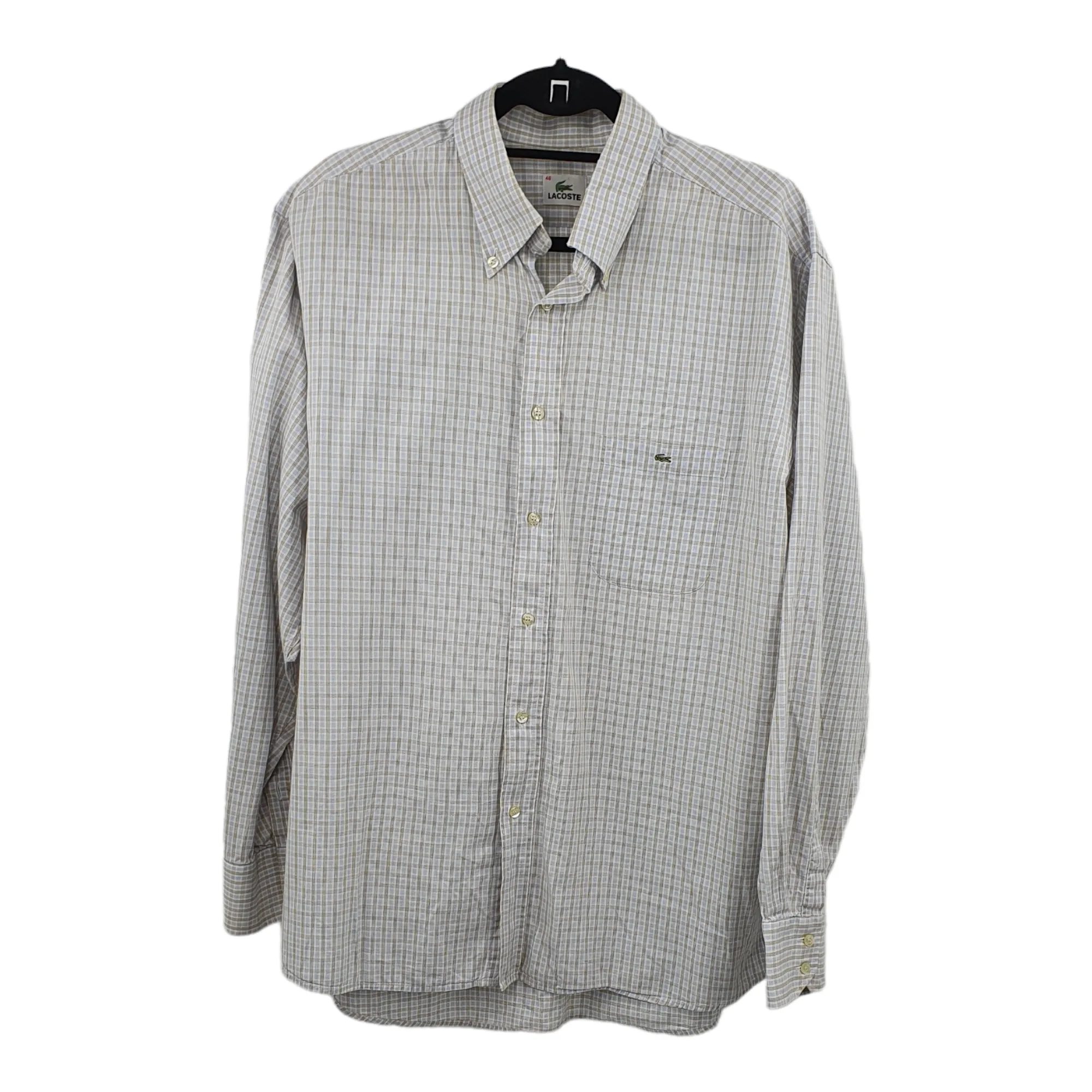 Lacoste Plaid 100% Cotton Shirt XLarge