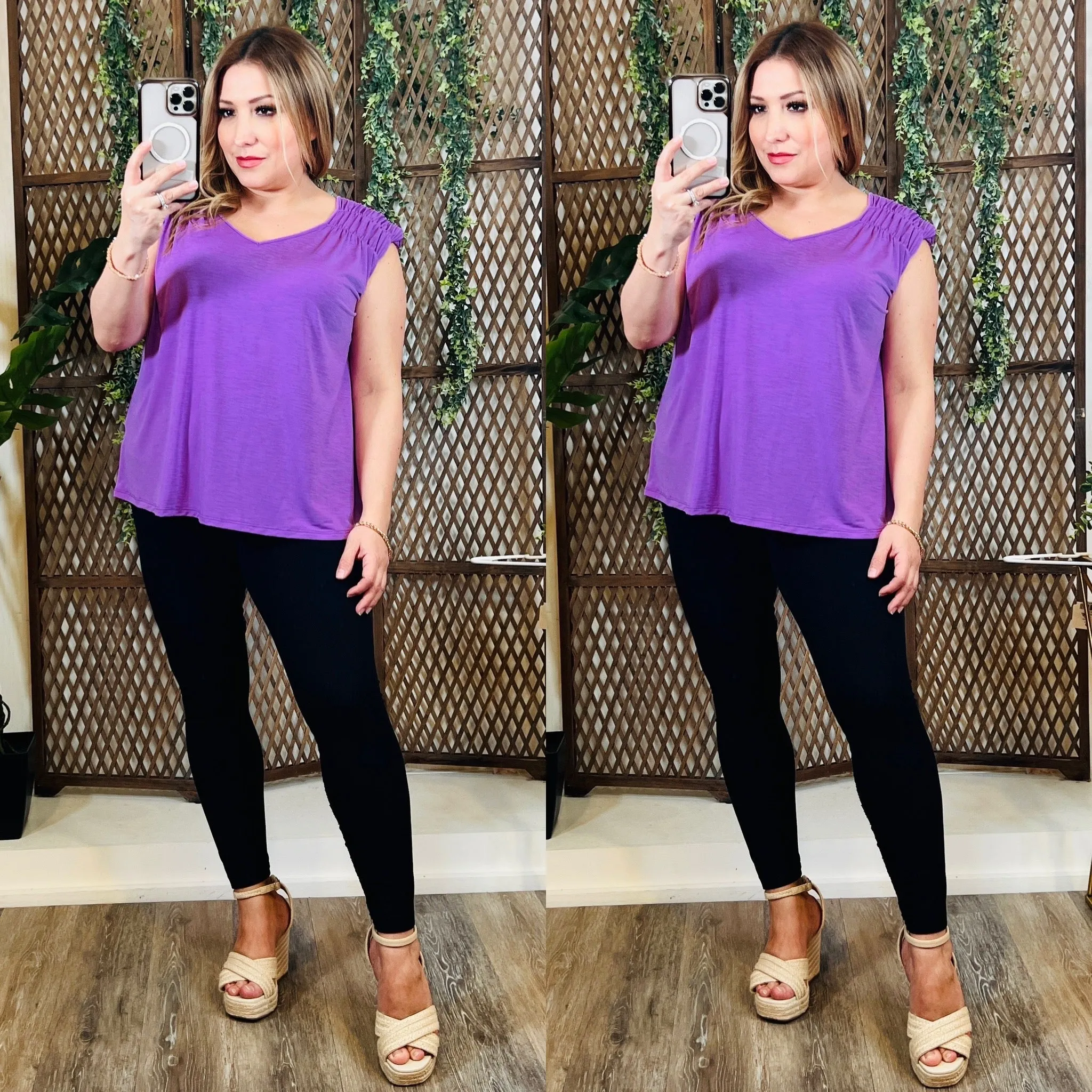 Lavender Chic Detail Top