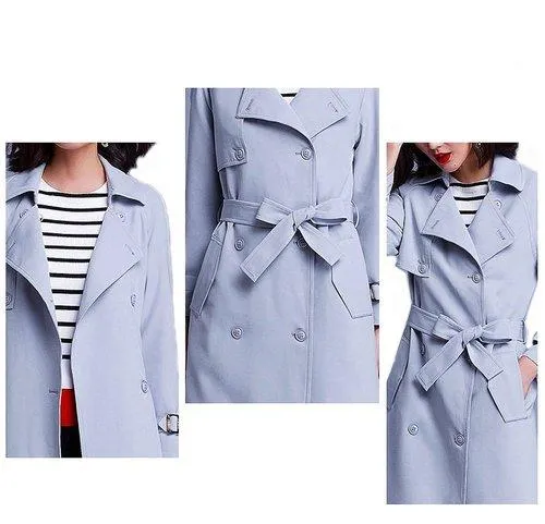 Limited edition designer unique gray fall winter long high fashion coat jacket- Gen