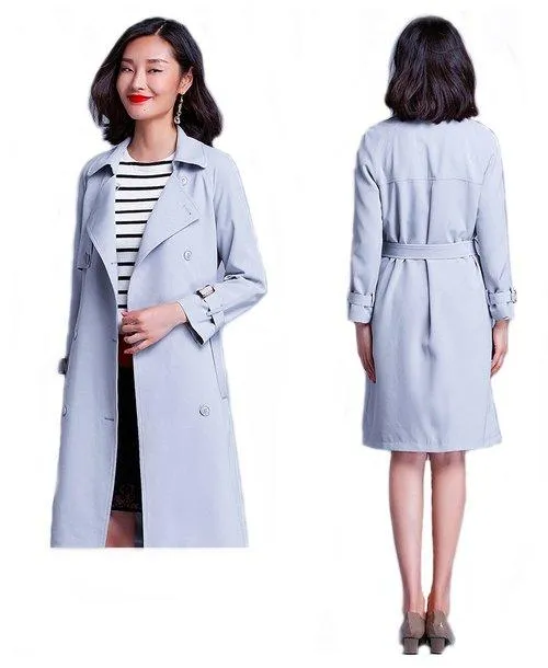 Limited edition designer unique gray fall winter long high fashion coat jacket- Gen