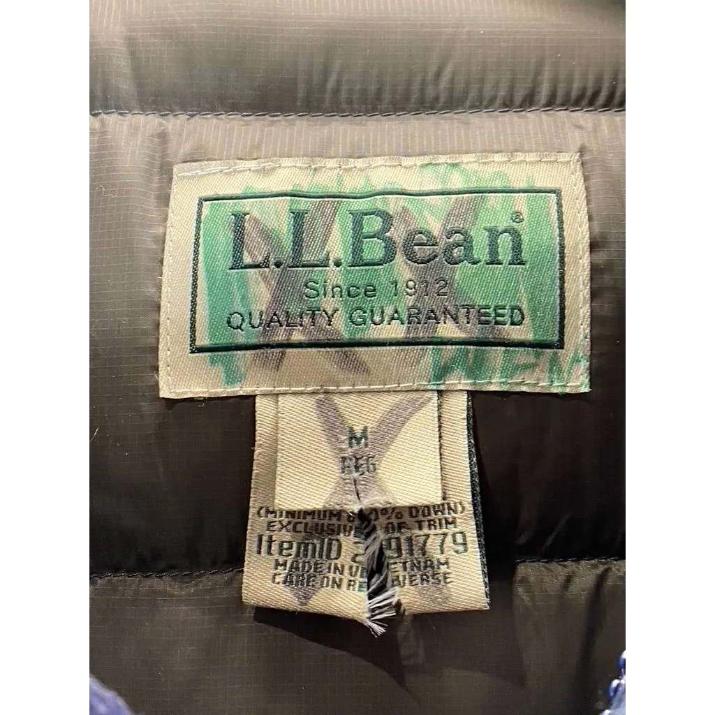 L.L. BEAN Men's Navy Button-Up Hooded Coat SZ M