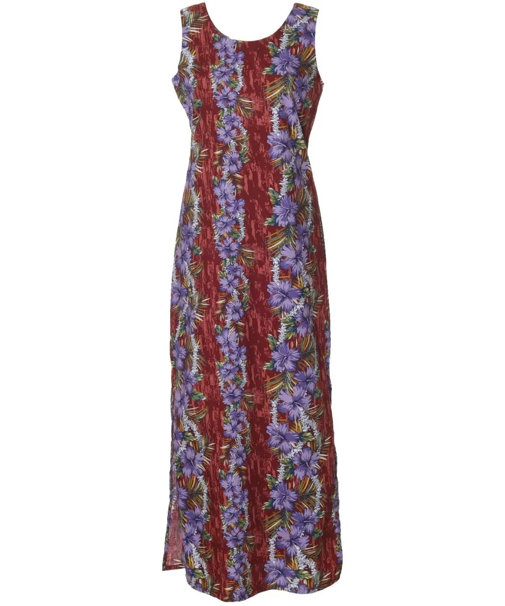 Long Maxi Cocktail Hawaiian Dress Kaimana