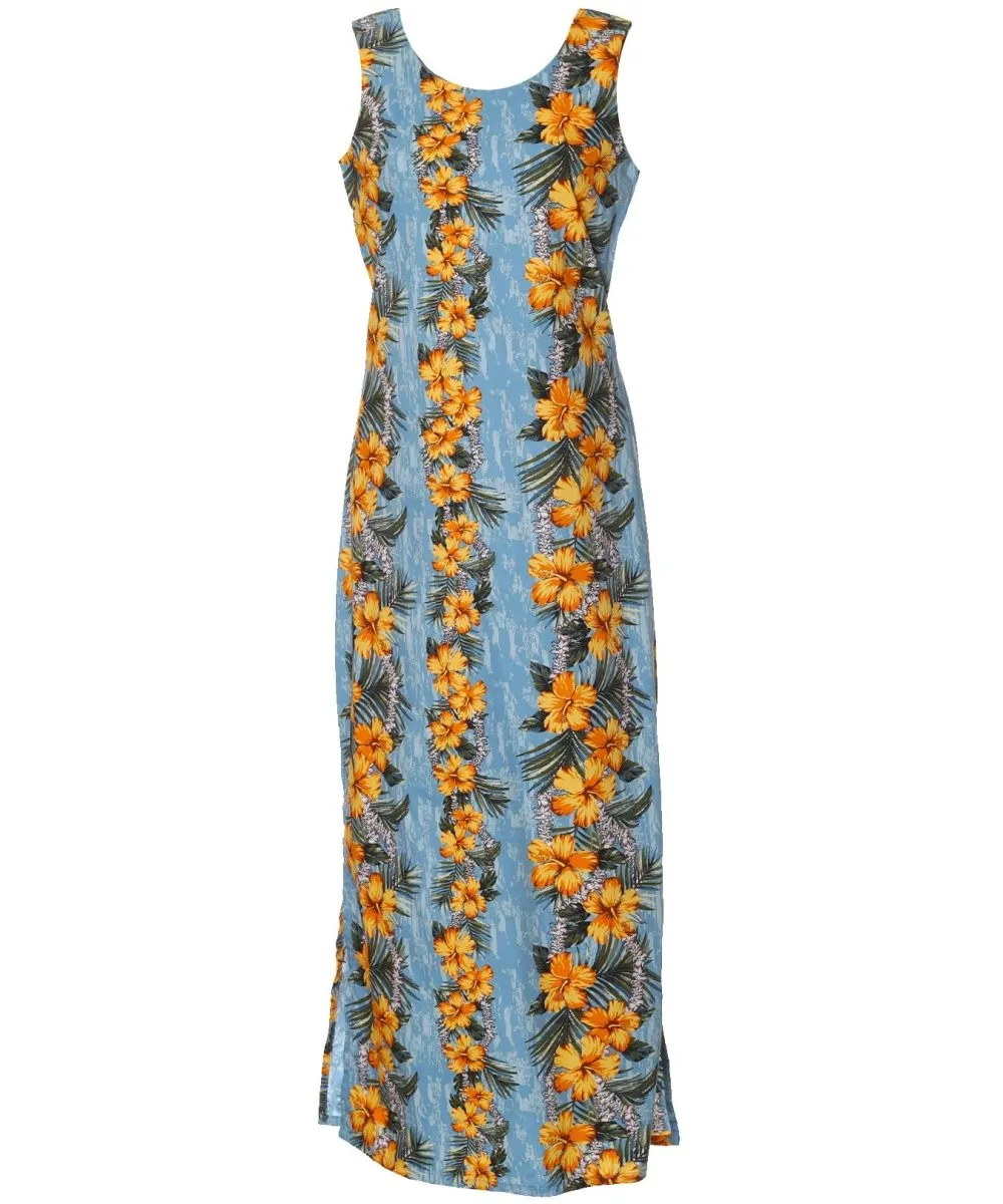 Long Maxi Cocktail Hawaiian Dress Kaimana