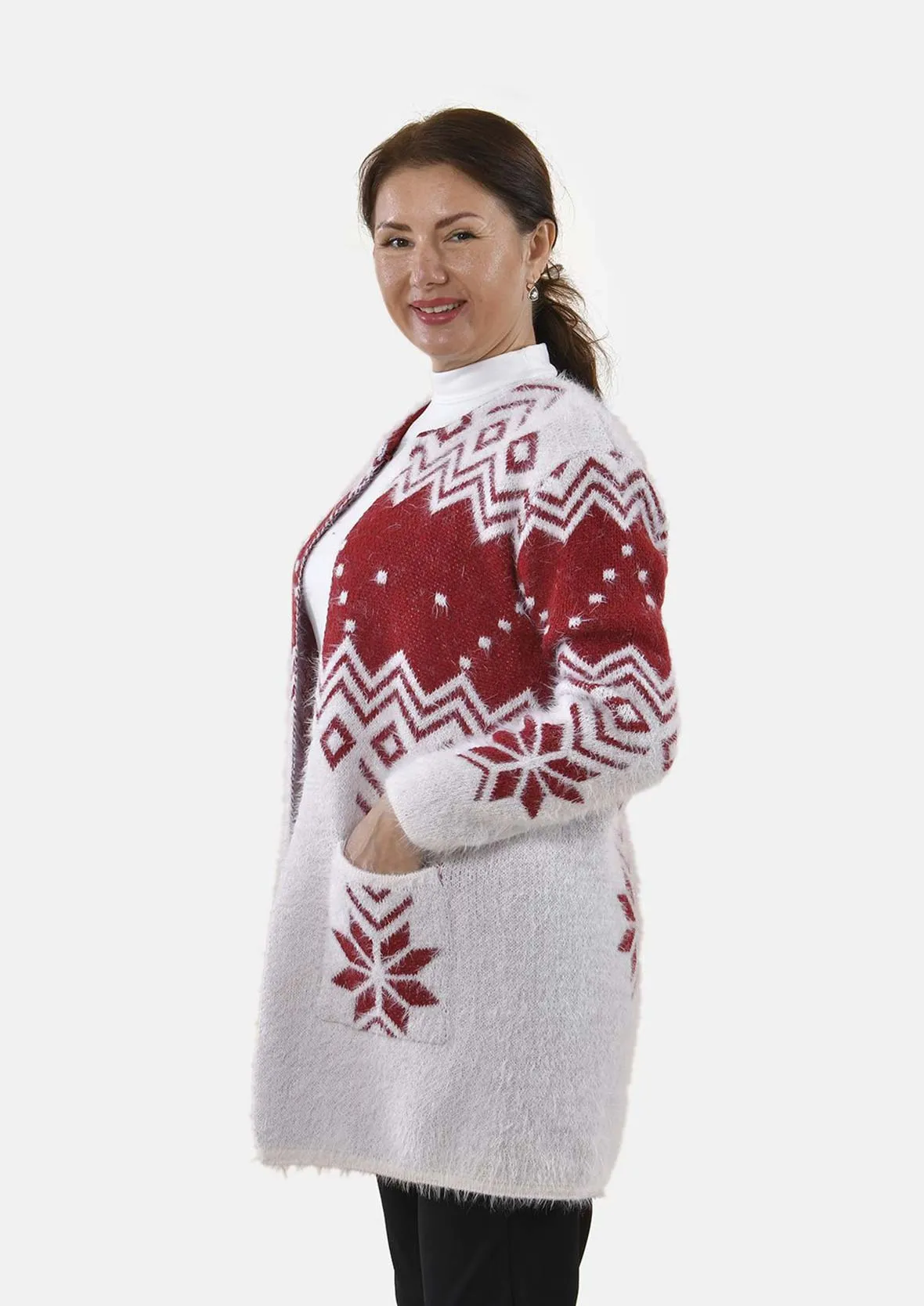 Long Sleeves Knit Coatigan With Pockets