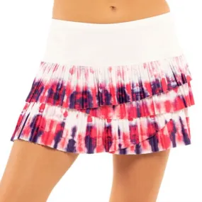 Lucky In Love Sunburst Pleated Skort - Pink/Purple