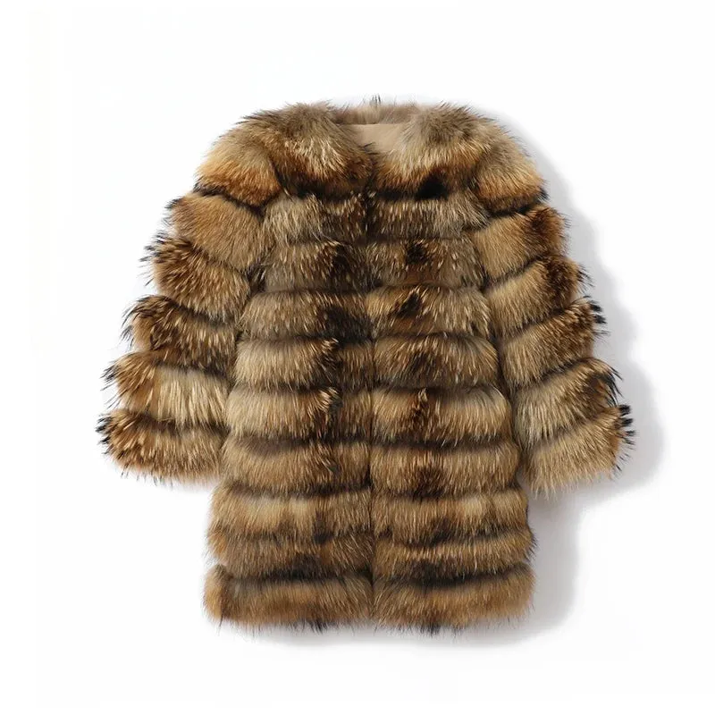 Luxury Winter Vest – 100% Natural Real Fox Fur Coat for Women, Warm Big Size Outerwear