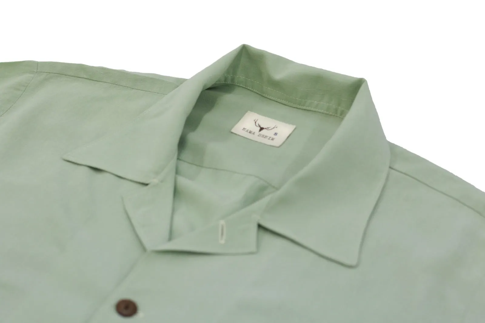 MATCHA GREEN CAMP COLLAR SHIRT