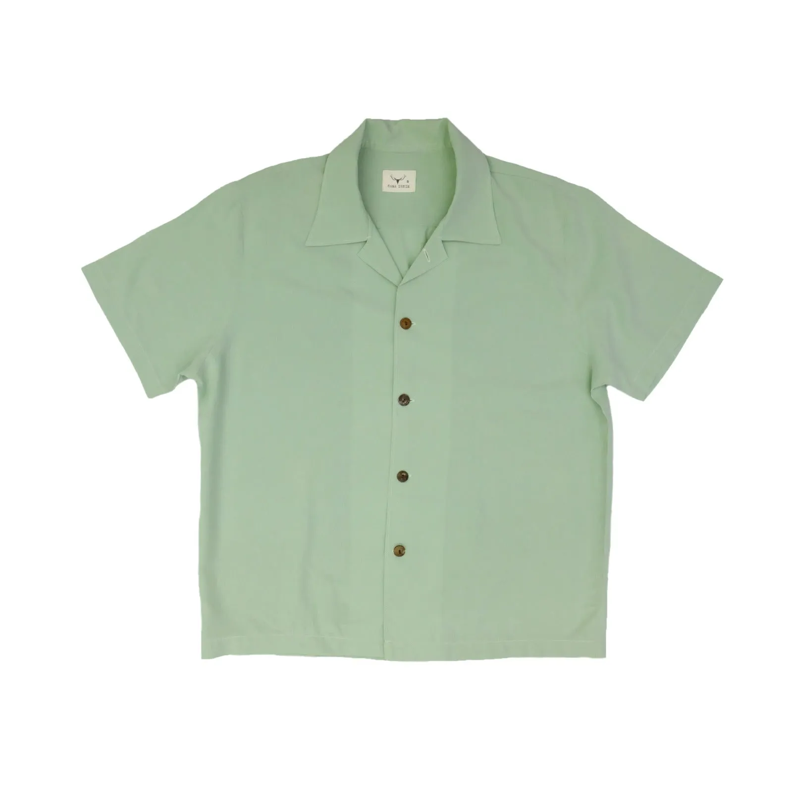 MATCHA GREEN CAMP COLLAR SHIRT