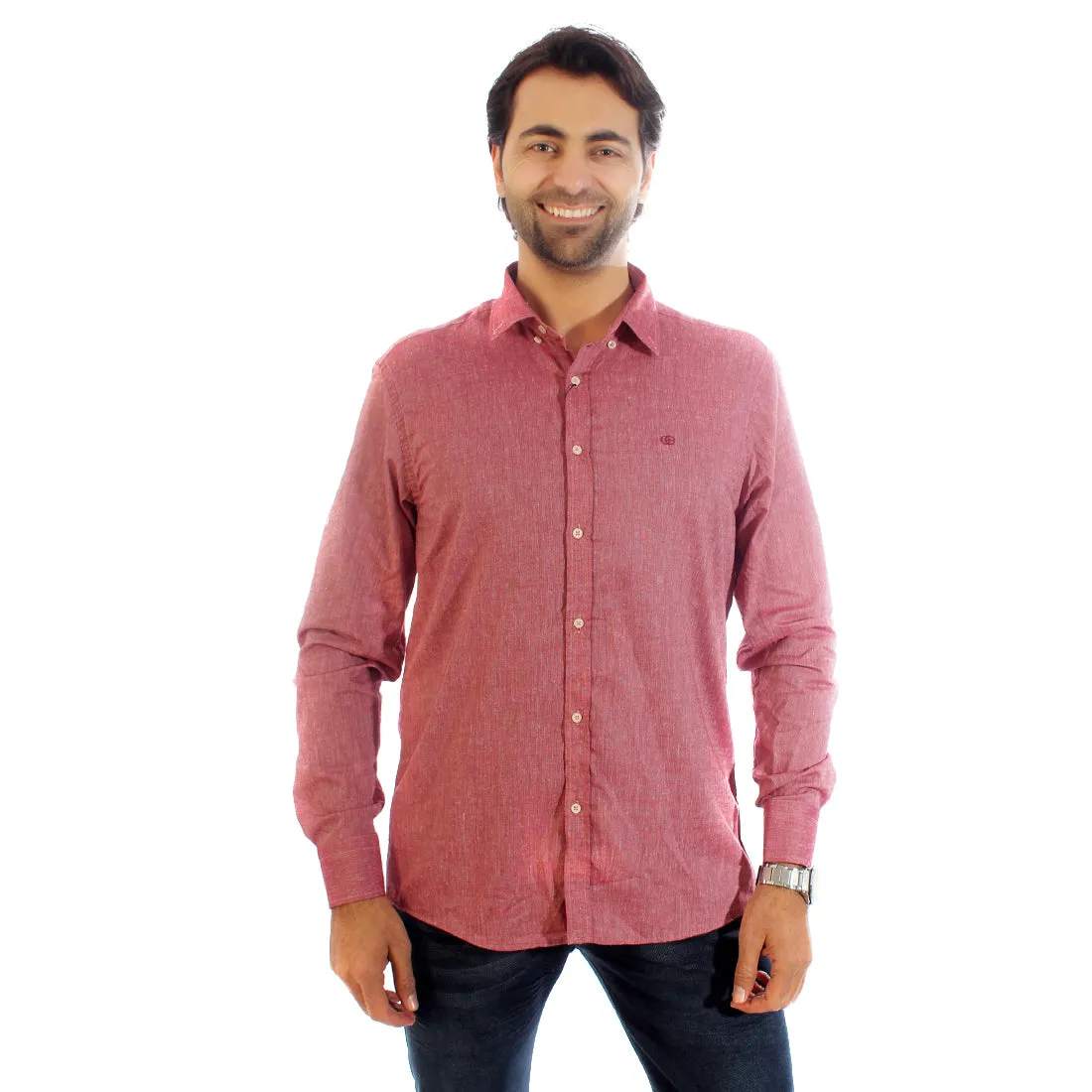 Men shirt- light red/ made in Turkey -3311