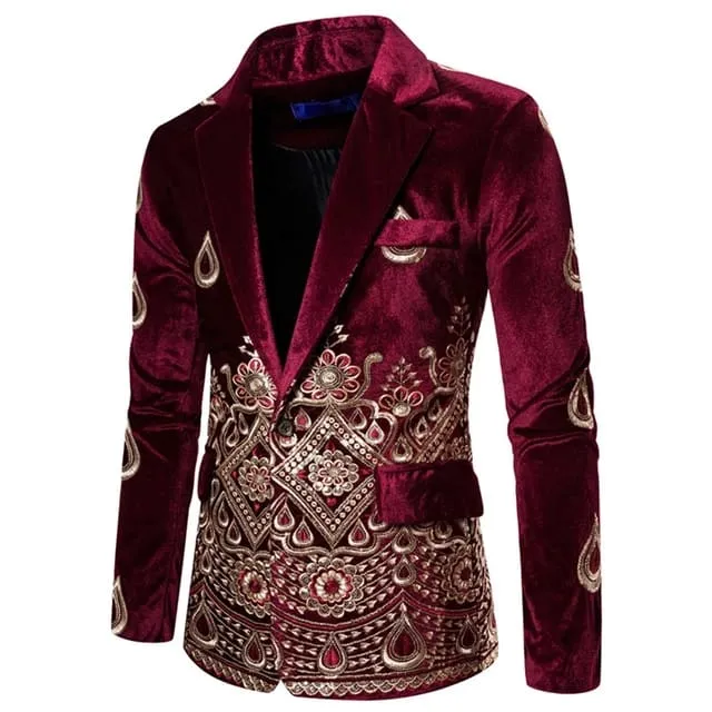 Men wear Custom Fit Peacock  blazer