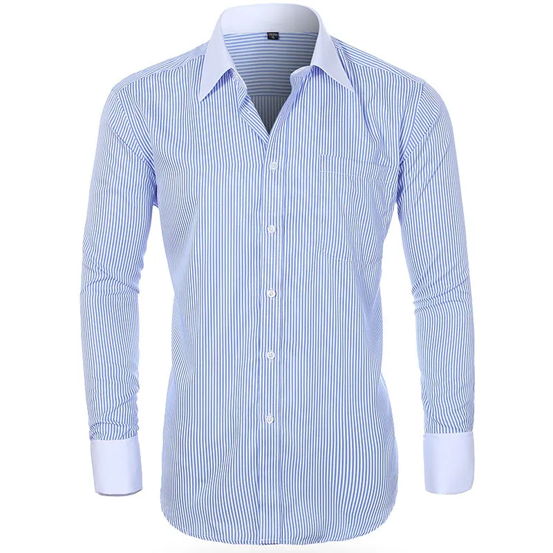 Men's French Cufflinks Plus Size Shirt