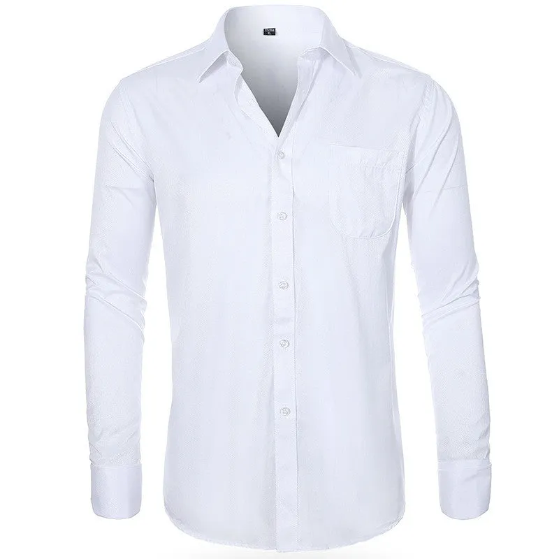 Men's French Cufflinks Plus Size Shirt