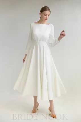 Modest Style Vintage Wedding Dress With Long Sleeves