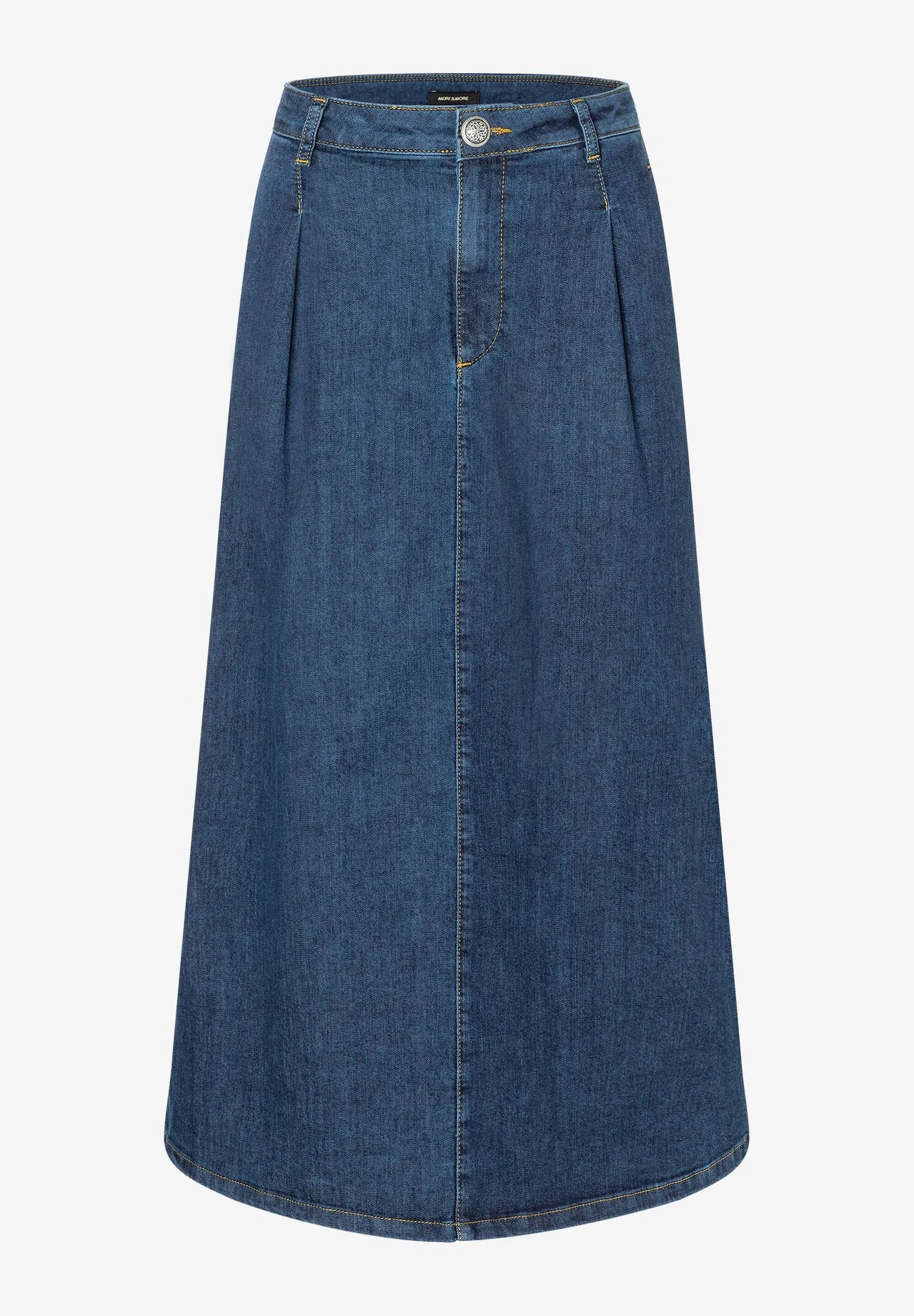 MORE AND MORE<BR>
Maxi Denim Skirt<BR>
Denim Blue<BR>